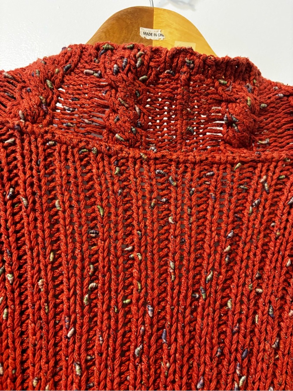 3 for $15😍 Chunky Open-Front Sweater Cardigan - orange - Picture 2 of 10